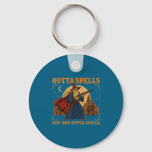 Outta Spells But Not Outta Shells Wizard Fantasy M Key Ring