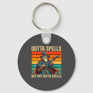 Outta Spells But Not Outta Shells Wizard Fantasy M Key Ring
