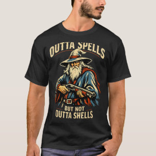 Outta Spells But Not Outta Shells Wizard Fantasy M T-Shirt