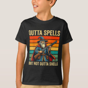 Outta Spells But Not Outta Shells Wizard Fantasy M T-Shirt