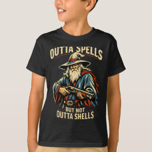 Outta Spells But Not Outta Shells Wizard Fantasy M T-Shirt