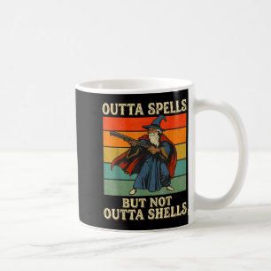 Outta Spells But Not Outta Shells Wizard Retro Fan Coffee Mug