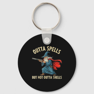 Outta Spells But Not Shells Wizard Meme  Key Ring