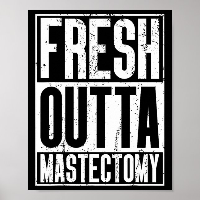 Outta Surgery - Breast Cancer Awareness Mastectomy Poster (Front)