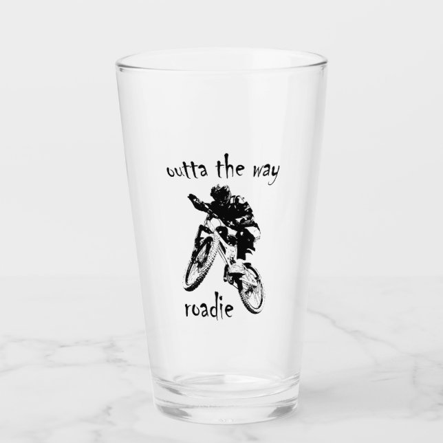 Outta The Way Roadie Mountain Bike Glass (Front)