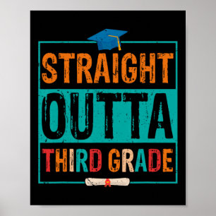 Outta Third Grade Summer Vacation Graduation  Poster