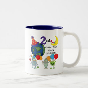 Outta This World 2nd Birthday Tshirts Two-Tone Coffee Mug