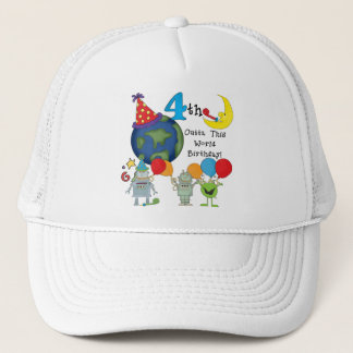 Outta This World 4th Birthday Tshirts and Gifts Trucker Hat