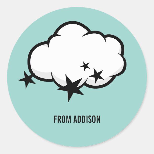 Outta This World Cloud Valentine Sticker (Front)