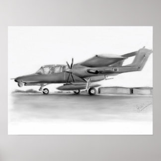 OV10 Bronco plane Poster