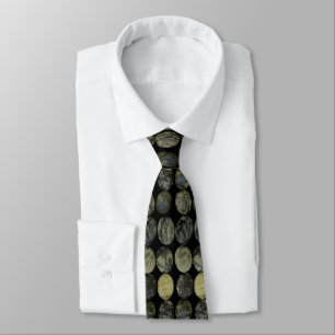 Oval Banded Agate Gemstone Horizontal Pattern  Tie