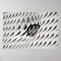 Oval black tint glass panel on white surface