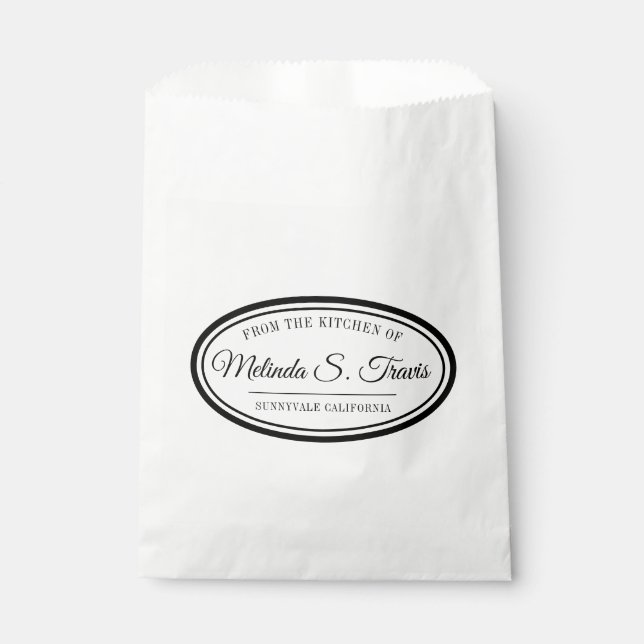 Oval Border From the Kitchen of Favour Bags (Front)