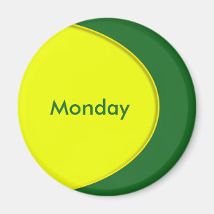 OVAL BUTTON - neon yellow + your text & ideas Magnet