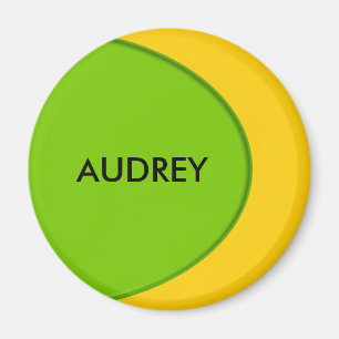 OVAL BUTTON - spring green + your text & ideas Magnet