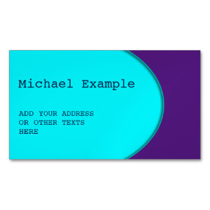 OVAL BUTTON - turquoise + your text & ideas Magnetic Business Card