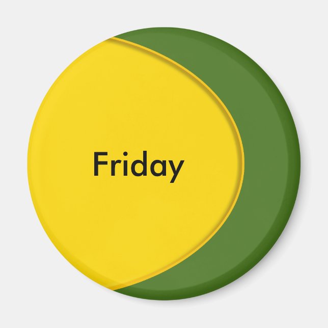 OVAL BUTTON - yellow + your text & ideas Magnet (Front)