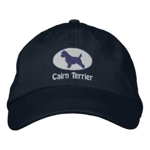 Oval Cairn Terrier Embroidered Hat (Dark)
