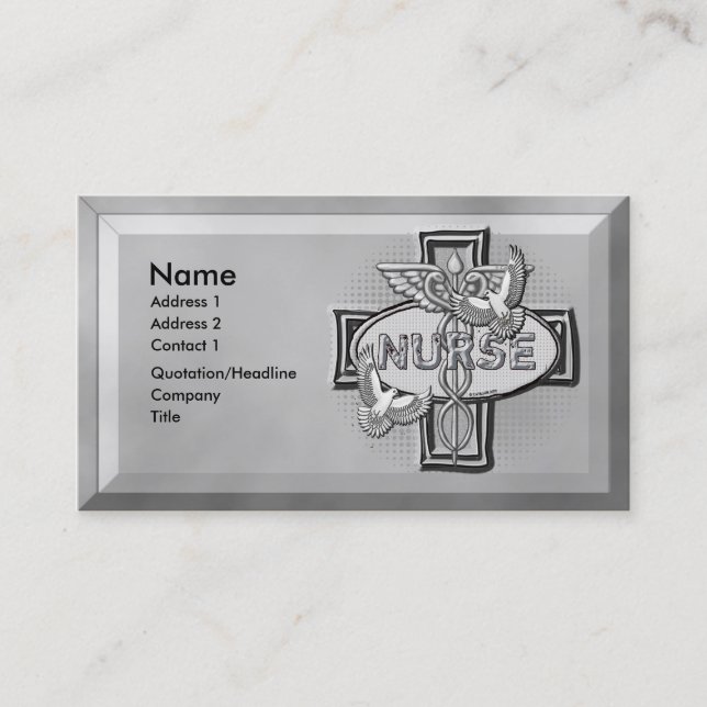 Oval doves nurse  business card (Front)