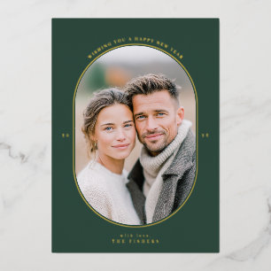 Oval Frame New Year Photo