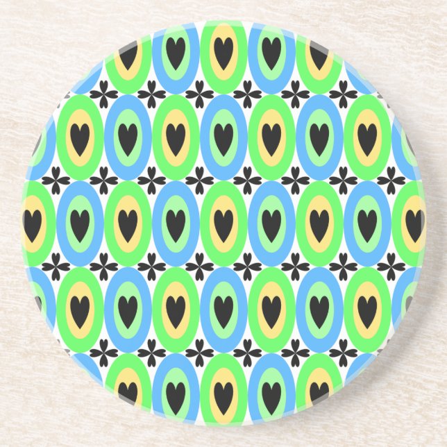 Oval Hearts Coaster (Front)
