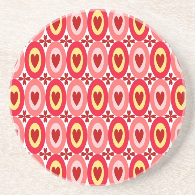 Oval Hearts Coaster (Front)