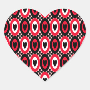 Oval Hearts Heart Sticker