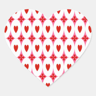 Oval Hearts Heart Sticker