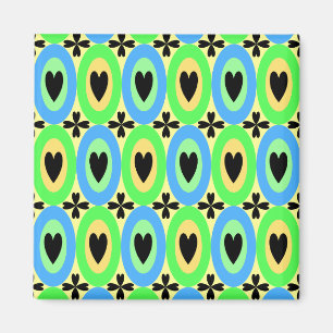 Oval Hearts Magnet