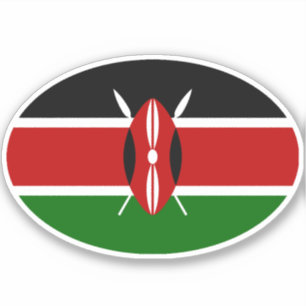 Oval Kenya Flag