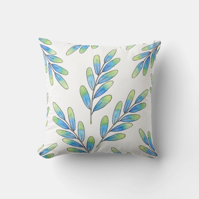 Oval Leaf Pattern Cushion (Front)