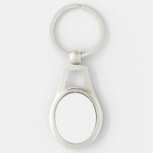 Oval Metal Keychain