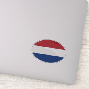 Oval Netherlands Flag