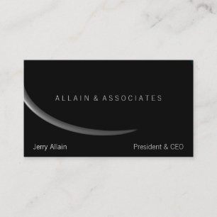 Oval Obsidian Up Business Card