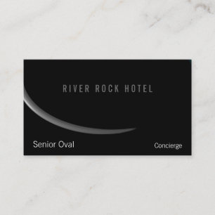 Oval Obsidian Up Business Card