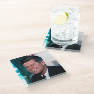 Oval Office of President John F. Kennedy Glass Coaster