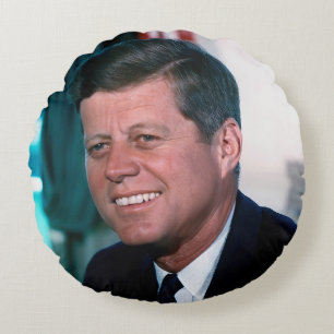 Oval Office of President John F. Kennedy Round Cushion