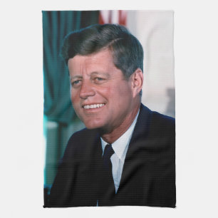 Oval Office of President John F. Kennedy Tea Towel
