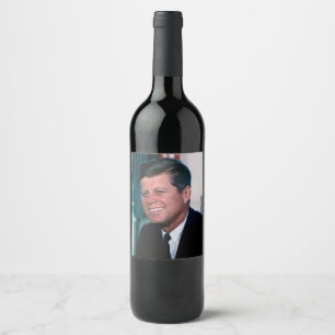 Oval Office of President John F. Kennedy Wine Label
