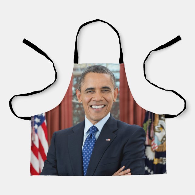 Oval Office Portrait, Obama Barack US President Apron (Front)