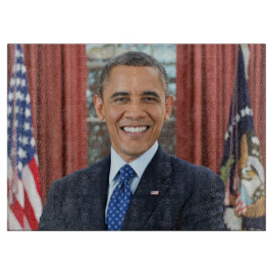 Oval Office Portrait, Obama Barack US President Cutting Board