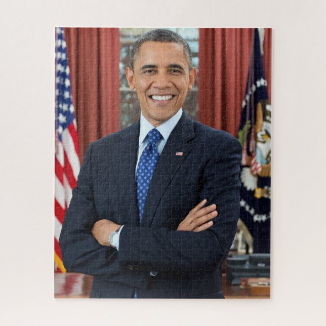 Oval Office Portrait, Obama Barack US President Jigsaw Puzzle (Vertical)