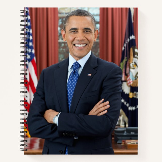 Oval Office Portrait, Obama Barack US President Notebook (Front)