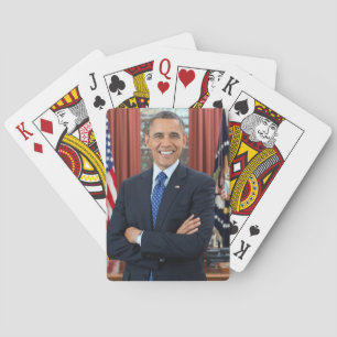 Oval Office Portrait, Obama Barack US President Playing Cards