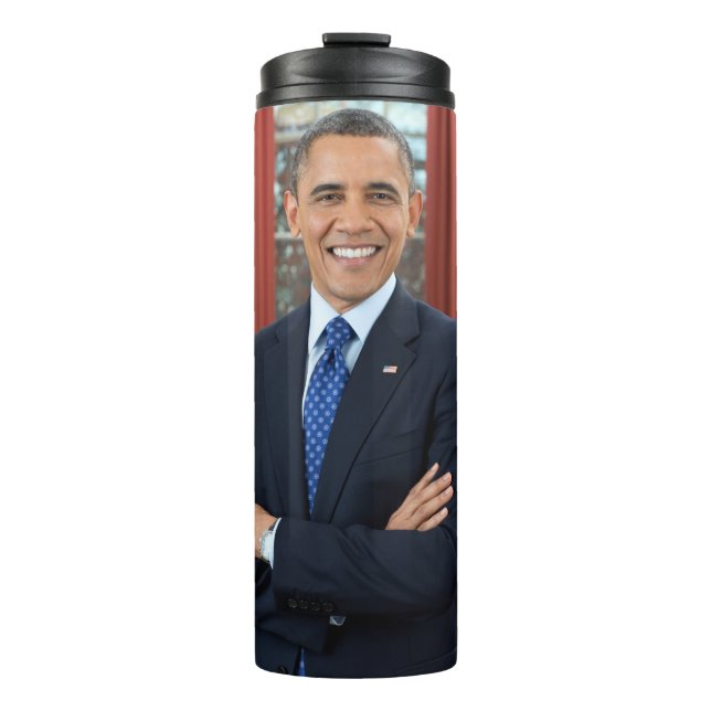 Oval Office Portrait, Obama Barack US President Thermal Tumbler (Front)
