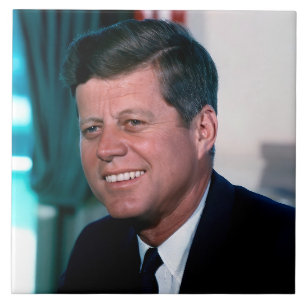 Oval Office Portrait President John F. Kennedy Tile
