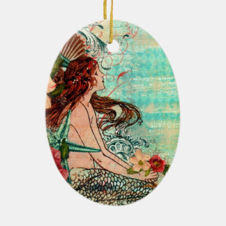 Oval Ornament SeaShore Mermaid