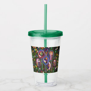 Oval pattern acrylic tumbler