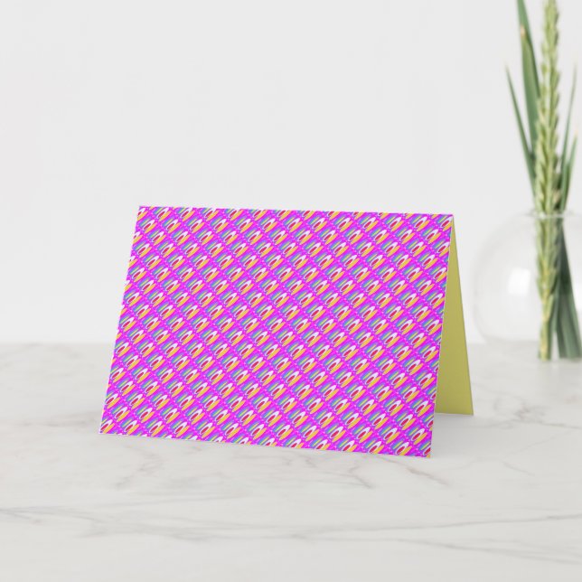 Oval pattern art in mixed colours bright modern    card (Front)
