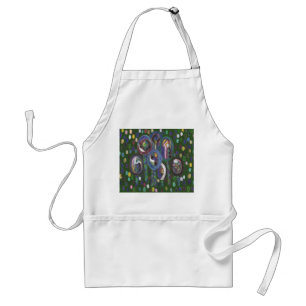 Oval pattern standard apron